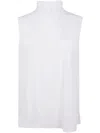 Sacai Cotton Poplin Pullover In White