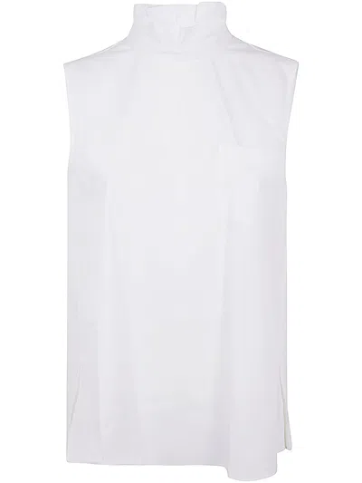 SACAI COTTON POPLIN PULLOVER,24.07609 151 OFF WHITE