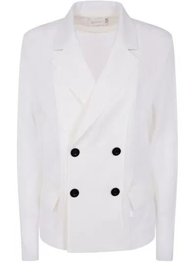 SACAI SUITING X KNIT JACKET,25.07639 151 OFF WHITE