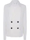 Sacai Double-breasted Jacket In White