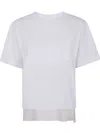 Sacai Jersey-style Cotton T-shirt In White