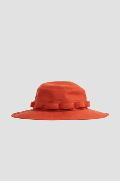 Sacai 25-0947s Structured Canvas Boonie Sun Hat In Red