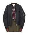 Sacai 3 Layer Bonding Bomber Jacket In Black