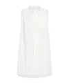 Sacai Cotton Poplin Shirt Dress In White