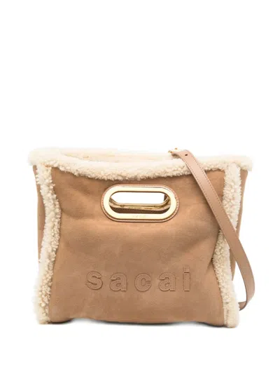 Sacai Abaka Shopper Tote Bag In Neutral