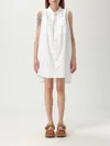 Sacai Mini Chemisier Dress Dresses White In White
