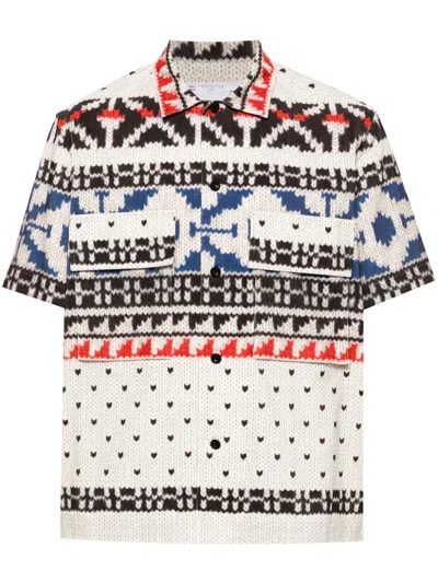 SACAI ABSTRACT-PATTERN SHIRT