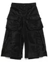 Sacai All-over-slits Midi Skirt In Black