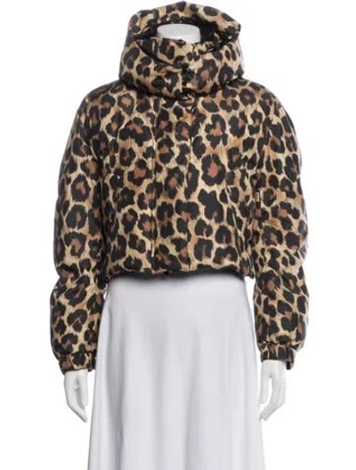 Pre-owned Sacai Animal Print Faux Fur Jacket In Multi
