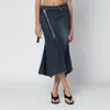 Sacai Asymmetric Blue Denim Skirt In Multi