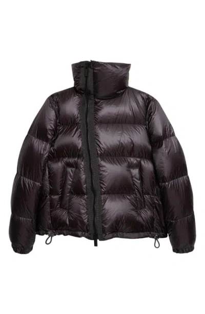 Sacai Asymmetric Down Puffer Vest In Brown
