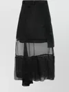 Sacai Asymmetric Layered Cargo Skirt In Black