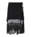 Sacai Asymmetric Tule Skirt In Black