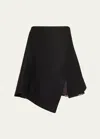 Sacai Sponge Sweat Skirt In Black