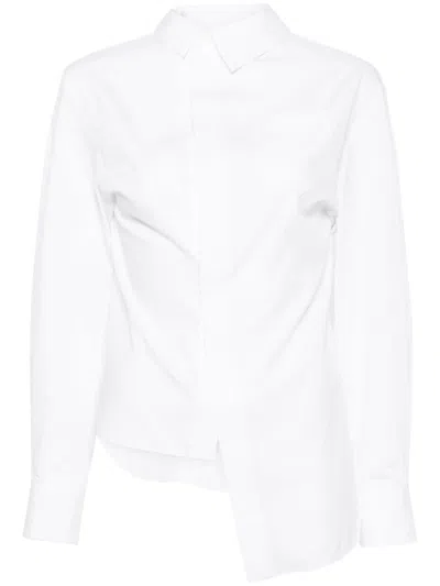 Sacai Asymmetric Shirt In White
