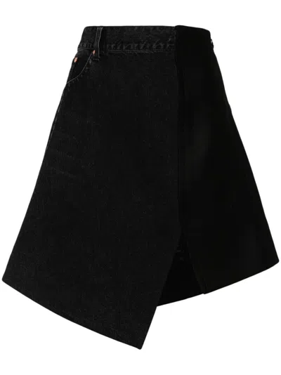 Sacai Asymmetric Skirt In Black