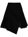 Sacai Sponge Sweat Skirt In Black