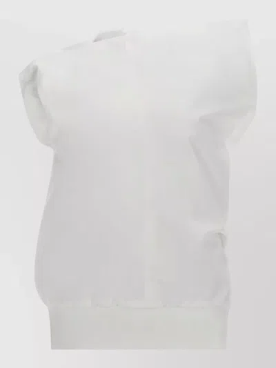 Sacai Asymmetric Sleeveless Blouse In White