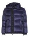 Sacai Asymmetric-zip Padded Jacket In Blue