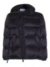Sacai Black Nylon Down Jacket In Blue