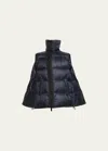 Sacai Asymmetric Zipper Puffer Vest In Dnavy