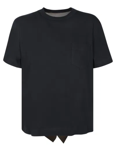 Sacai Asymmetrical Hem T-shirt In Black