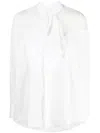 Sacai Attached-detail Sheer-panels Shirt In White