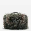Sacai Mini Bags With Faux Fur And Top Handle In Brown