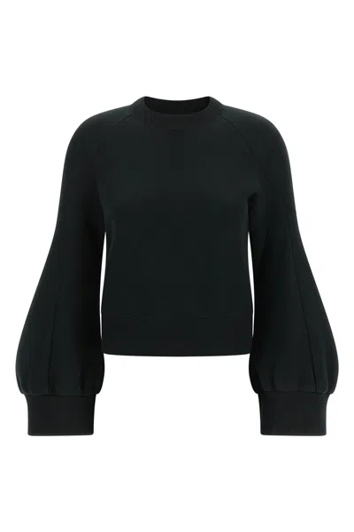 Sacai Balloon Sleeve Sweatshirt In Black