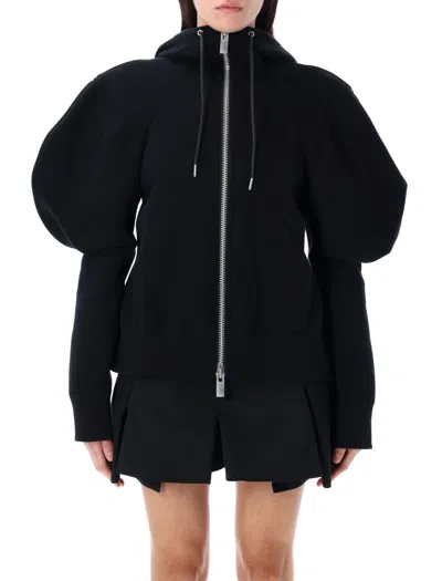 SACAI SACAI BALLOON SLEEVES HOODIE