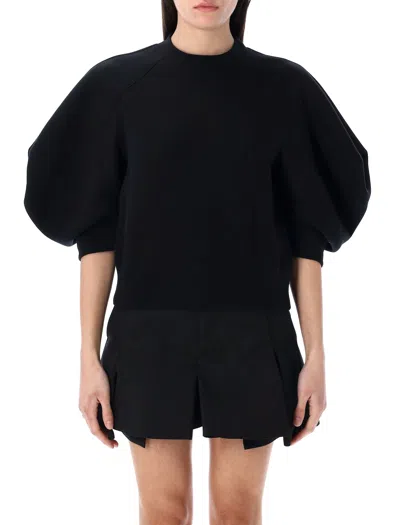Sacai Balloon Sleeves Sweatshirt In Black