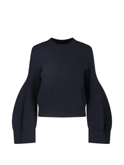 Sacai Balloon-sleeve Sweater In Blue