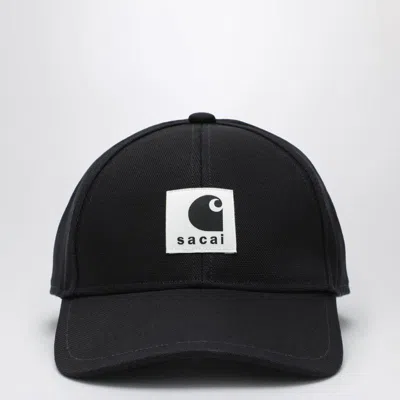 SACAI SACAI BASEBALL CAP WITH LOGO PATCH