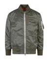 Sacai Khaki Nylon Twill Bomber Jacket In Green