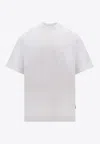 Sacai Basic Crewneck T-shirt With Zip Detail In White