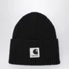 Sacai Carhartt Wip Wool Blend Knit Beanie Hat In Black