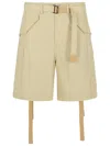 Sacai Beige Cotton Bermuda Shorts In White