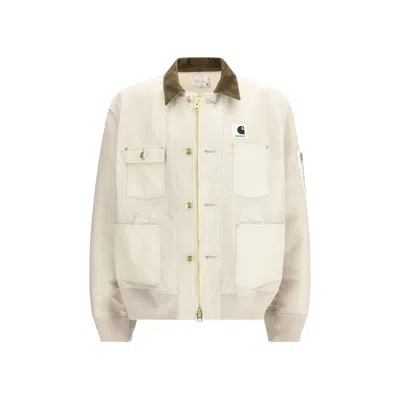 Sacai Coat Men Color White