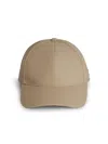 Sacai Cotton Cap With Curved Brim And Panelled Design In Neutrals