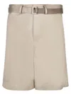 Sacai Beige Chino Fabric Bermuda Shorts In Neutrals