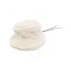 Sacai Textured Wool Bucket Hat In Beige