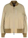 Sacai Beige Nylon Bomber Jacket In Neutral