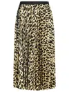 Sacai Asymmetrical Leopard Print Skirt With Adjustable Belt In Beige
