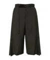 Sacai Pleated Tailored Trousers In Black