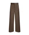 Sacai Belt-loop Casual Pants In Brown