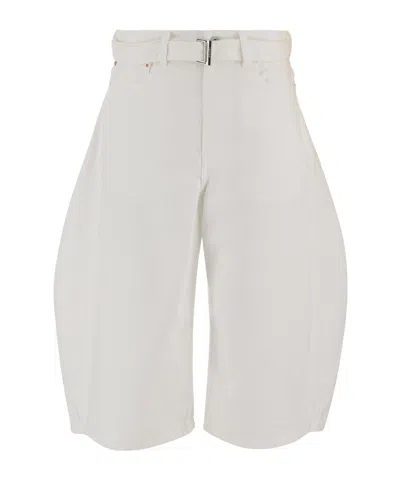 Sacai Belt Loop Jeans In White
