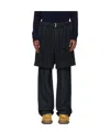 Sacai Belt-loop Plaid Trousers In Black