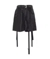 Sacai Belt-loop Shorts In Black