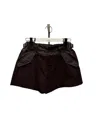 Sacai Belt Loop Shorts In Brown