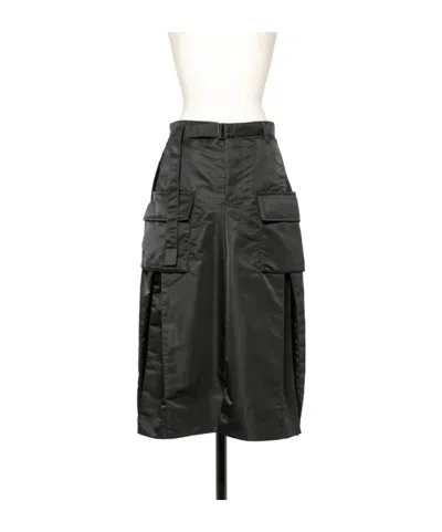 Sacai Belt-loop Skirt In Black